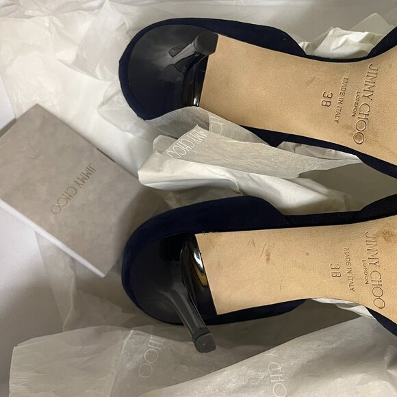 JIMMY CHOO Pointy Toe D'Orsay Addison Suede Stiletto Pumps - Picture 6 of 17